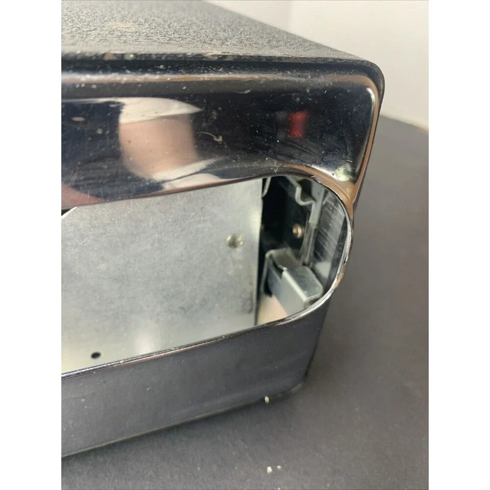 Old Vintage Marathon Napkin Holder Black & Chrome 1950s Diner Table